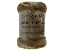 Dreamscene Plaid en Fausse Fourrure de Vison Marron 200 x 240 m