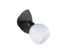 TRIO, Spot, Freddy incl. 1 x LED,E14,4,0 Watt,3000K,320 Lm. Verre opale, Blanc, Corps: metal, Rouille antique L:13,0cm, L:10,0cm, H:19,0cm IP20