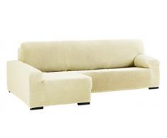 Eysa Cora Bi-Ãlastique Chaise Longue Gauche, Vue frontale, Polyester Coton, Beige, 39x35x19 cm