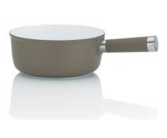 Kela 16567 Meyrin Caquelon à fondue à fromage Cast Aluminium Taupe 21 x 21 x 9 cm 1 L