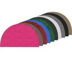 Nicoman Moon Paillasson Anti-poussiÃ¨re en Demi-Cercle Lavable en Machine Noir