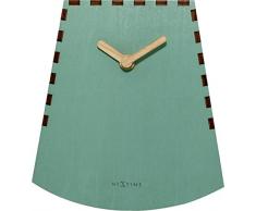 NeXtime 5207TQ Horloge Murale, Bois, Turquoise, 19,5 x 18