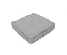 Soleil dOcre 007032 Panama Coussin Tapissier Coton Gris Clair 50 x 50 x 10 cm