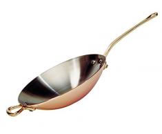 DE BUYER -6432.32 -wok cuivre-inox a queue laiton Ã¸ 32cm