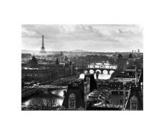 1art1 31827 Poster Paris La Tour Eiffel Seine 3D EncadrÃ© 91 x 61 cm