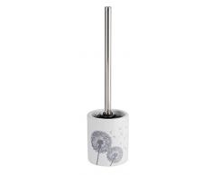 Wenko 22833100 Brosse WC Bathroom Astera, Céramique, Blanc, 10,2 x 10,2 x 39 cm