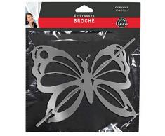 douceur dintérieur embrasse broche 16x14cm metal peint farfalina gris