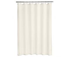 AmazonBasics Rideau de douche en polyester Armure toile Blanc 183 x 200 cm