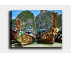 Bonamaison Peinture sur toile, multicolore, 40 x 60 cm - ConÃ§u et fabriquÃ© en Turquie