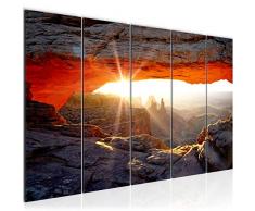 Tableau decoration murale Paysage du Grand Canyon 200 x 80 cm - XXL Impression sur Toile Salon Appartment 5 Parties - prêt à accrocher - 603755a