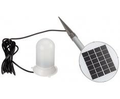 8Â Seasons Design 51732, Luminaire ExtÃ©rieur Solar Module, mÃ©tal, intÃ©grÃ©, blanc, 52Â x 12Â x 18Â cm