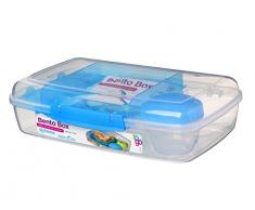 Sistema BoÃ®te Ã bento pour Aller avec des Fruits/Pot de Yaourt, Clair/Bleu, 1.76Â Litre