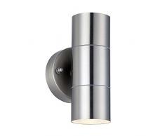 Luceco Applique murale extÃ©rieur dÃ©coratif GU10, mÃ©tal, 21Â x 85Â cm