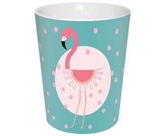 infinite by GEDA LABELS (INFKH) 15929Â Flamingo Gobelet Points Turquoise + Gobelet en Porcelaine en V Mug, Porcelaine, Turquoise/Rose, 8, 5Â x 10Â cm