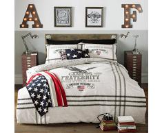 American Freshman King Size 52% polyester/48% Coton Eagle de lit, Charbon de Bois