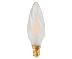 Girard Sudron 713210-LED Ampoule Flamme TorsadÃ©e F6 LED Filament E14 (SES) Blanc Chaud 580 Lumens 5 W GivrÃ©