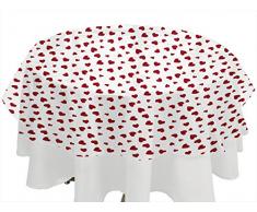 Soleil docre Nappe Cristal imprimé Ronde 160 cm, PVC, Transparent, Diamètre