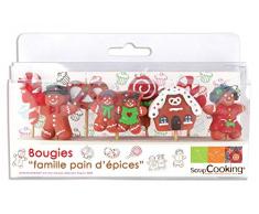 ScrapCooking 5023 Bougies Famille Pain dÃ©pices, Paraffine, Multicolore, 10,5 x 17 x 2,5 cm