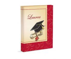 Mareli Album Photo de diplôme 23 x 30 cm avec 30 Feuilles et 2 Pages Quotidiennes Rouge