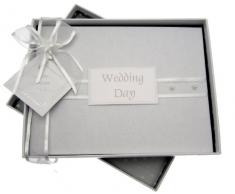 White Cotton Cards Wedding Day Petit Album Photo avec Perles