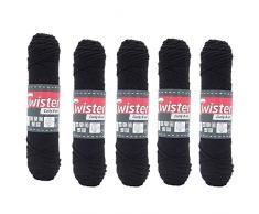 TWISTER 4020885395479 Manique Fil Coton, Coton, Noir, 85 m