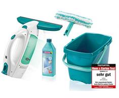 Leifheit Dry&Clean Aspirateur Ã vitre Set Complet, Plastique, Vert, 27,5 x 25,5 x 38,5 cm