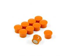 Magnet Expert® F4M18O-1 Petite Orange Puissance « Memo » Conseil aimants-Bureau & frigo (17,5 mm dia x 12,3 mm de Hauteur) (1 Paquet de 10), Argent
