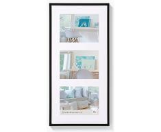 Walther, New Lifestyle, KV228B, Cadre Multivue pour 3 Photos, 3x13x18 cm, Noir