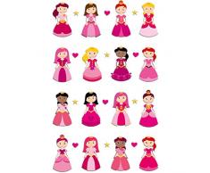 Maildor CY002O - Un sachet de gommettes 3D Cooky 1 planche 7,5x12cm, Princesses (28 stickers)