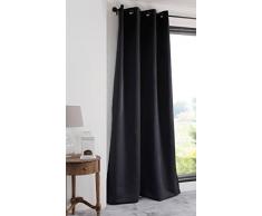 Lovely Casa R61840015 Notte Rideau occultant Polyester Noir 250 x 135 cm