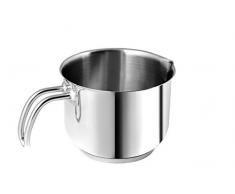 H&H Elodie Casserole à Lait avec Fond Induction, Acier Inox, 1 Litres
