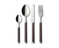 Villeroy & Boch Play! Chocolate Brown Couverts de table pour 6 personnes, 24 piÃ¨ces, Inox, Manche en plastique brun