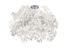 Reality, Plafonnier, Leavy 3xE14, max.28,0 W Plastique, Blanc, Corps: metal, Chrome Ã:70,0cm, H:73,0cm IP20,Modèle déposé