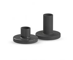 Cooee Design Bougeoir CÃ©ramique Noir 7 cm