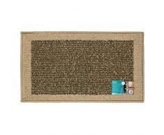 JVL Madras Paillasson dentrée Envers en Latex Marron/Beige 50 x 80 cm