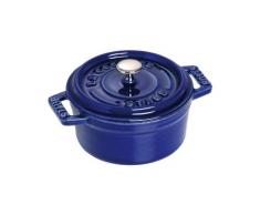 Staub 1101091 Mini Cocotte Ronde Majolique Bleu Intense 10 cm