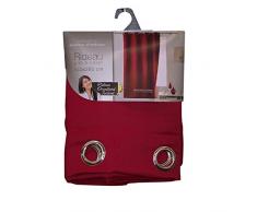 douceur dintÃ©rieur rideau a oeillets 140x260 cm occultant isolant covery rouge