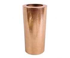 Leaf Design UK Grand Vase en métal martelé, cuivré, 15cm x 30cm