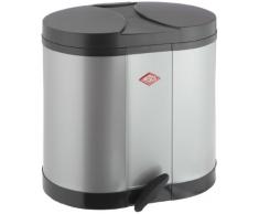 Wesco 170611-11 Poubelle écologique 2 x 15 l Argenté