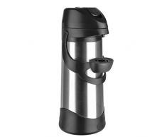 Emsa 500833 Presto Pichet Isotherme Ã Pompe, 3 litres, (L x B x H): 17 x 17 x 41,5 cm, Acier Inoxydable-Noir, Autre, 3 L