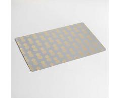 dÃ©corline set de table 28.5x43.5cm pvc metallise ananas gold naturel