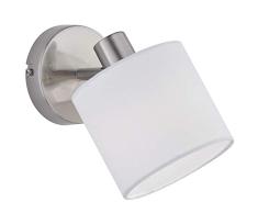 Reality Leuchten R80331001 Spot mural, MÃ©tal, Nickel Mat/Blanc