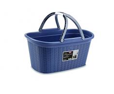 Stefanplast Elegance Panier Ã Linge avec poignÃ©es, Bleu Marine, 38Â x 58Â x 29.5Â cm