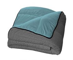 Bleu CÃ¢lin RMI 40H Couette Couvre-Lit, Polyester, Gris/Uni Glacier, 140x200 cm