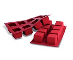 Silikomart 26.104.00.0060 SF104 Moule Forme Cube 8 Cavités Silicone Terre Cuite