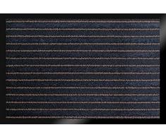 ID Mat Tapis Paillasson, 70% Polyamide et 30% de Fibres polypropylÃ¨ne sur Semelle PVC caoutchoutÃ©, Noir, 40 x 60 cm