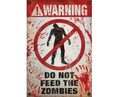 Empire Poster Warning! Do Not Feed The Zombies avec Accessoire