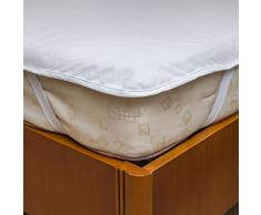 Mendola Home Textiles 277âPST 160200â01 protÃ¨ge Matelas 160 x 200 cm, 80% coton/20% Polyester-Blanc