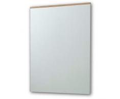 Stella Trading Miroir Porte-Manteaux en Panneau MDF avec Ã©tagÃ¨res en Bois de hÃªtre Blanc 65/88/4 cm
