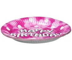 Amscan International Lot de 8 assiettes en papier Rose scintillant 23cm